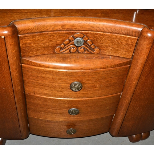 70 - Art Deco period utilitarian Oak sideboard