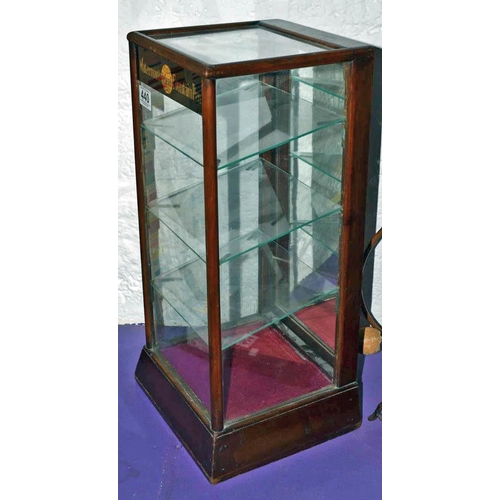 113 - A rare early 20th century Waterman's Ideal Fountain Pen mahogany framed counter top display cabinet ... 