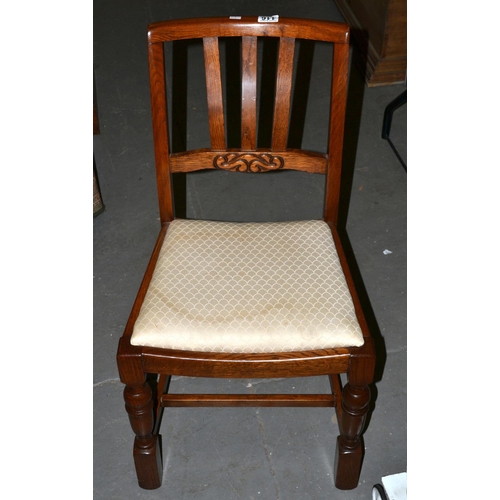 116 - 6 Oak dining chairs