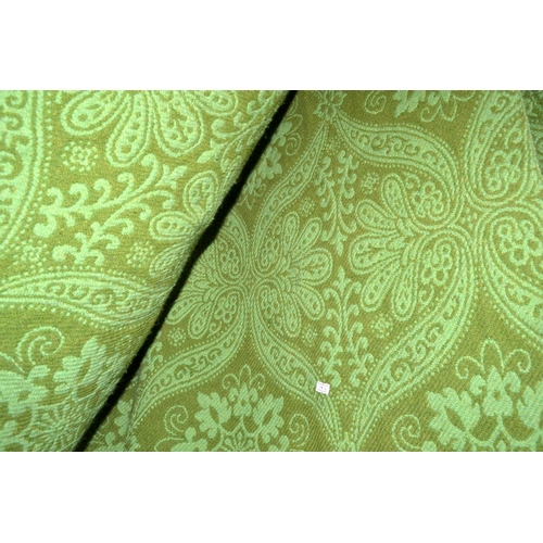 122 - A Green large, thick Spanish wool counterpane or bedspread