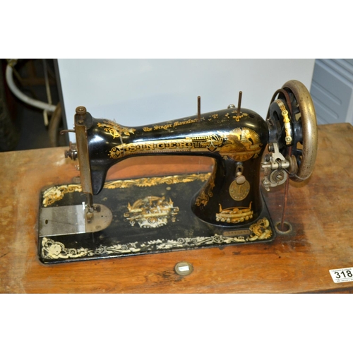 318 - Singer sewing machine table