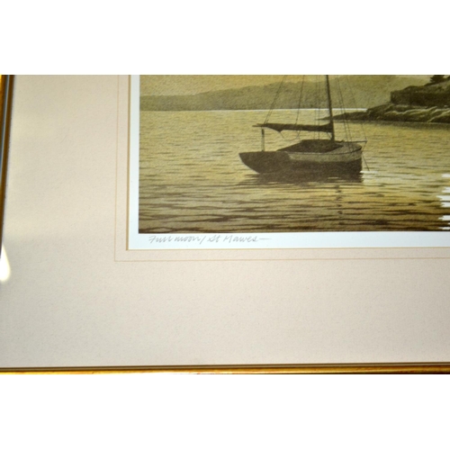 253 - Signed print entitled Full Moon/ St Mawes signed Terry Bailey