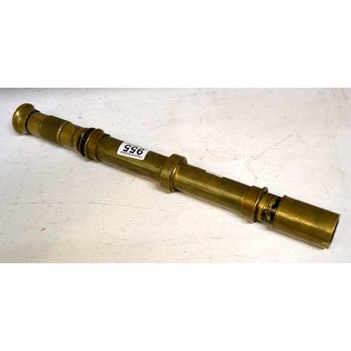 955 - Vintage brass telescope or sight