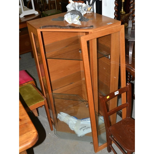 173 - Retro glazed corner cabinet