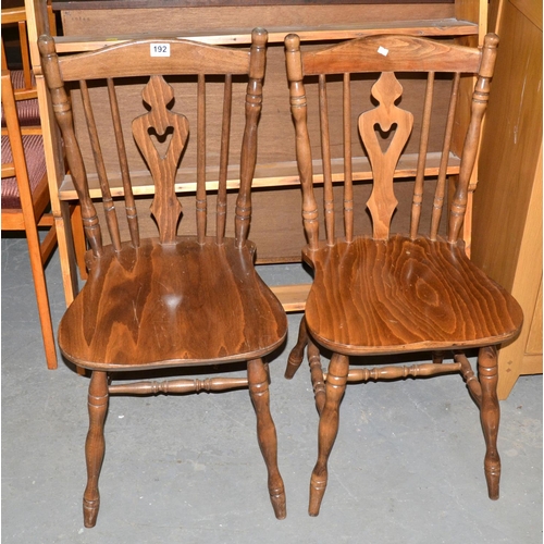 192 - Pair of wooden chairs