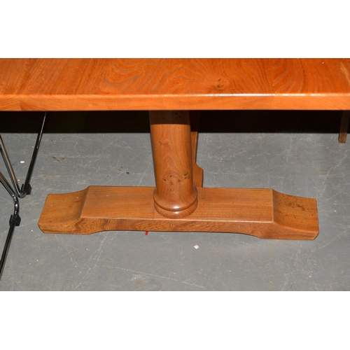 20 - A large light wood refectory style table - believed to be Oak