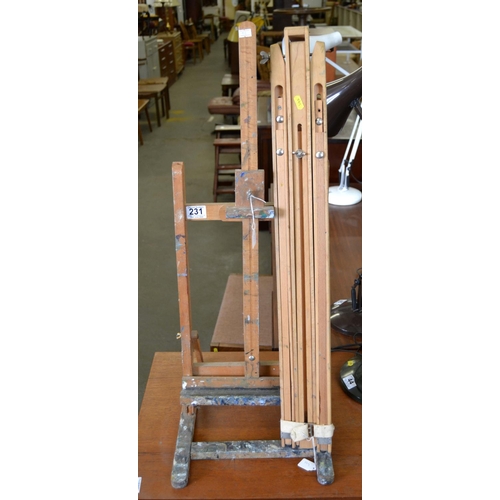 231 - 2 smaller wooden artists easels