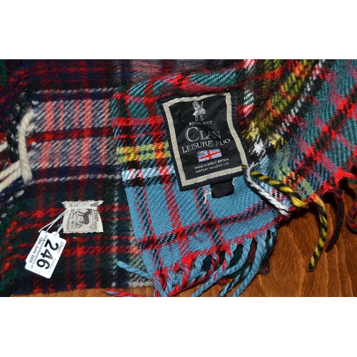 246 - 2 tartan travel rugs