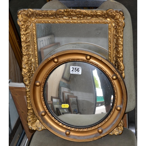 256 - 2 gilt framed mirrors