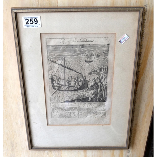 259 - An 18th century framed print