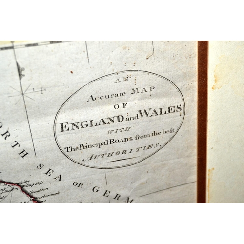 325 - A 18th century map of England and Wales with some hand colouring