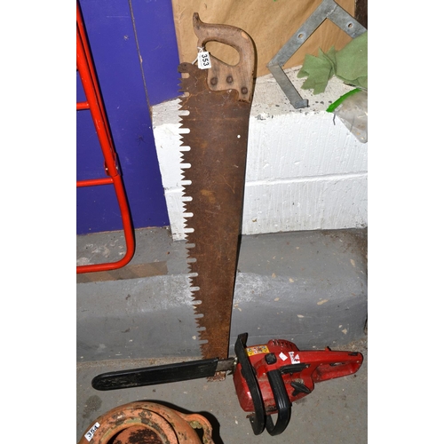 353 - Chainsaw and wood saw