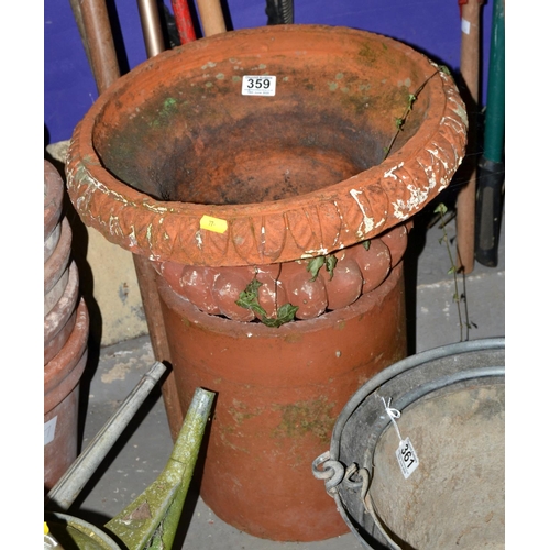 359 - Terracotta planter and pipe