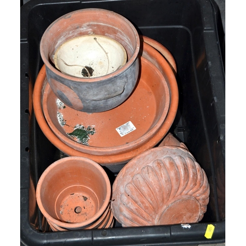 364 - 2 boxes of terracotta plant pots