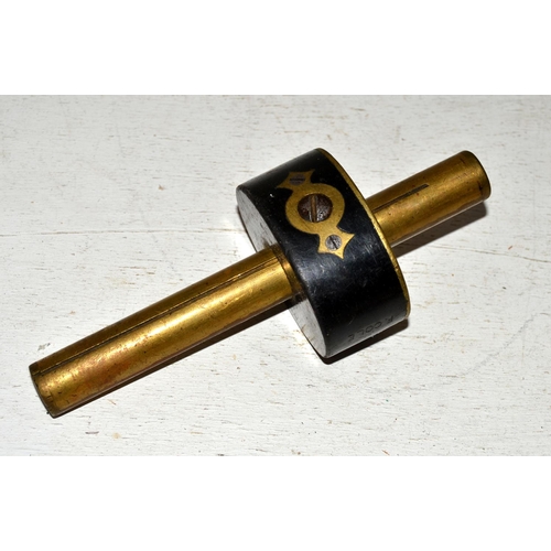 500a - An antique Ebony and Brass marking gauge