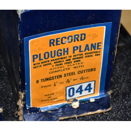 502 - Record 44 plough plane in box