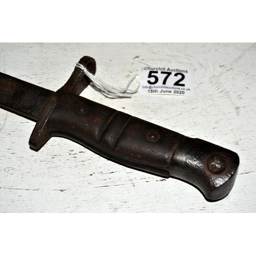 572 - A vintage bayonet