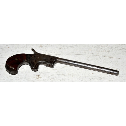 585 - An unusual antique side opening pistol for spares