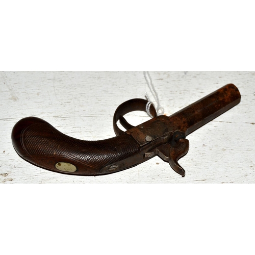 586 - Antique muff pistol for spares