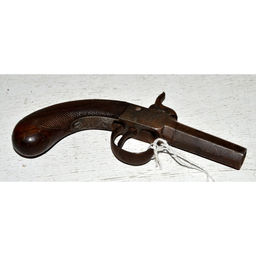 586 - Antique muff pistol for spares