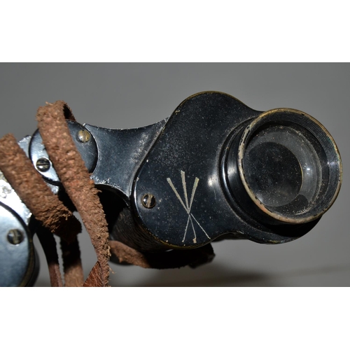 589 - A Pair of Crown Optical WW2 period military binoculars