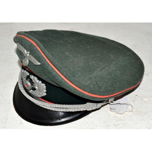 595 - A German WW2 period Panzer officers cap - Original private purchase