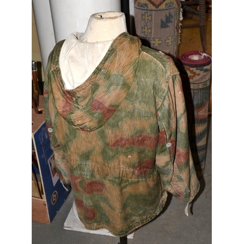 596 - A German WW2 period Mountain Trooper snow and swamp camouflage over-smock