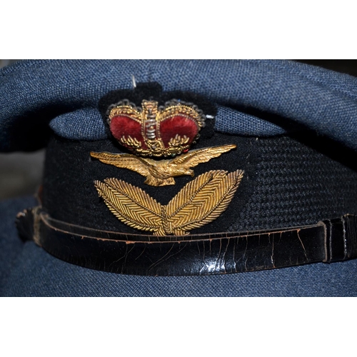 598 - A RAF great coat and cap