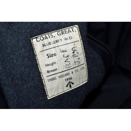 598 - A RAF great coat and cap