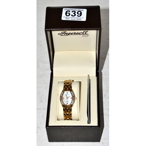 639 - A boxed Ingersoll gems ladies watch