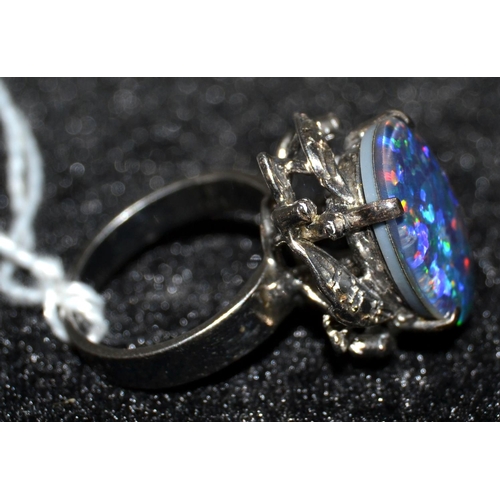 663 - Opal style dress ring