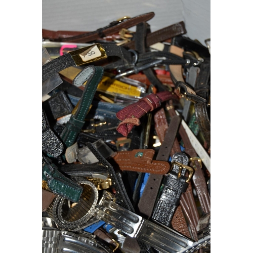 803 - A large qty of vintage and later watch straps etc