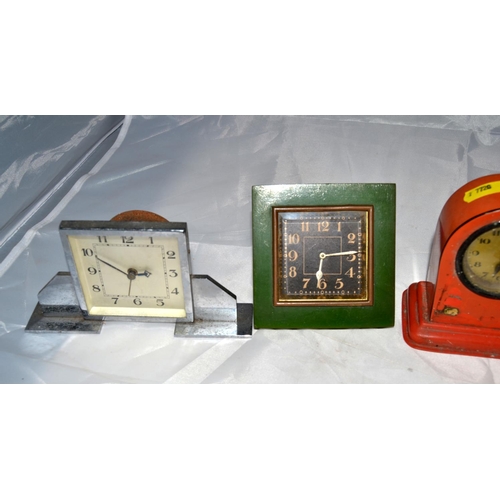 850 - 5 Art Deco period clocks