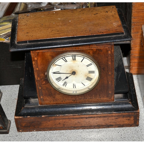 853 - 2 wooden cased clocks