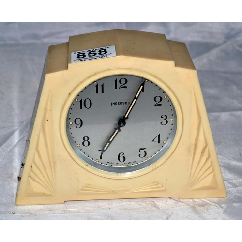 858 - 3 Art Deco period clocks