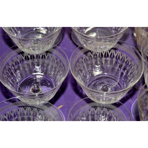 963 - Qty of antique glassware - some etched