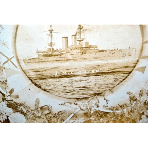 600a - A WW1 period photographic Christmas card from HMS Queen