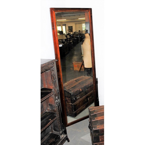 218 - A large Mahogany cheval mirror