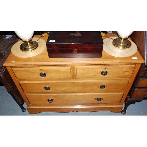 7 - Antique pine chest of drawers