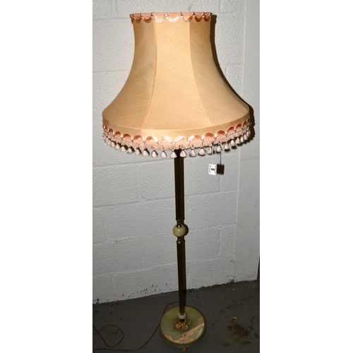 8 - A vintage onyx standard lamp