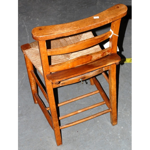 84 - Vintage rush seated Chapel chair