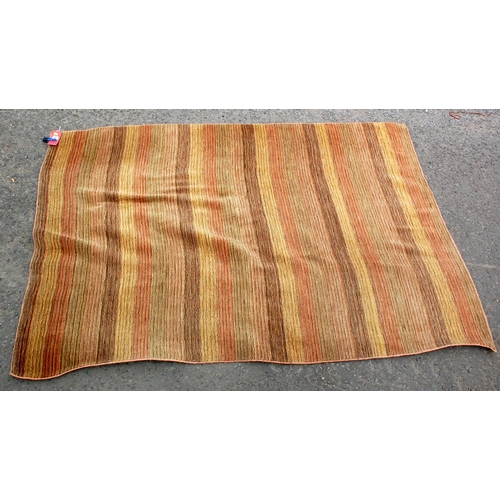 41 - A brown flat weave rug