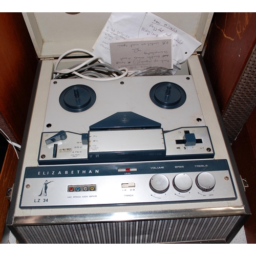 An Elizabethan LZ 34 reel to reel tape recorder - This lot is NOT available  for our in house posting