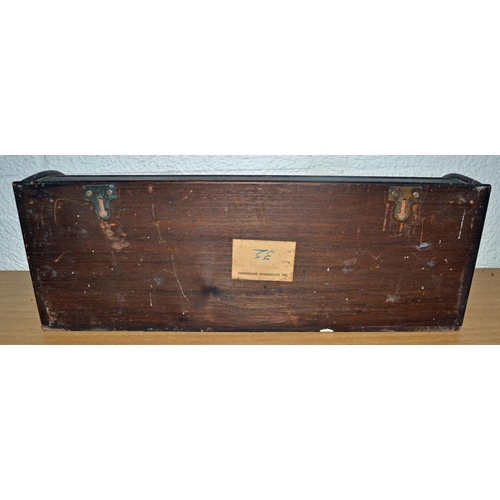 10 - A vintage wooden dome topped wall box - Postage/packing not available.