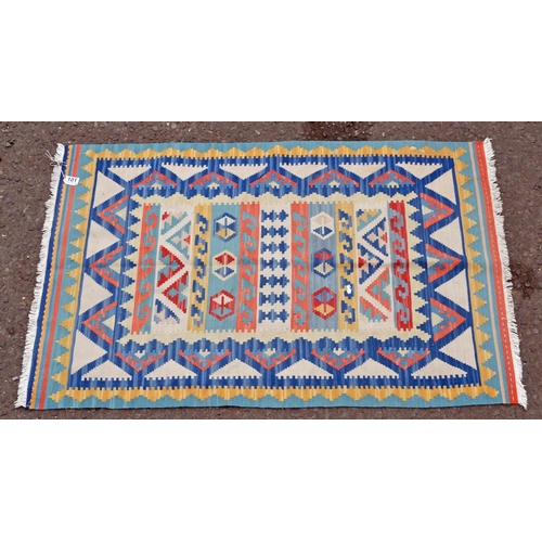 101 - Colourful flat weave Kilim rug