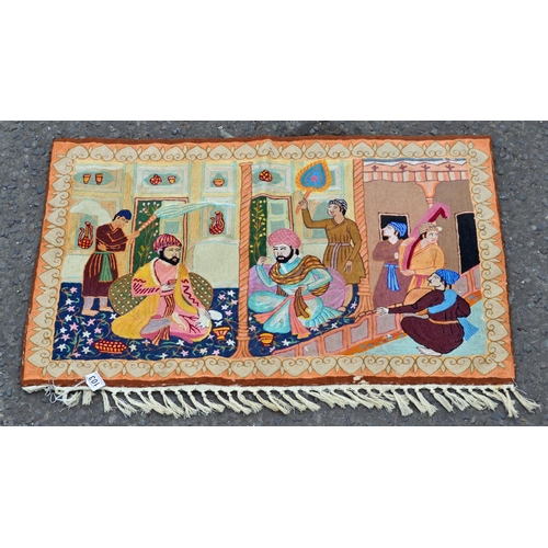103 - Decorative needlework panel of a Sultan