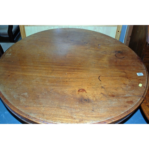 161 - Antique Mahogany pedestal table - Postage/packing not available.