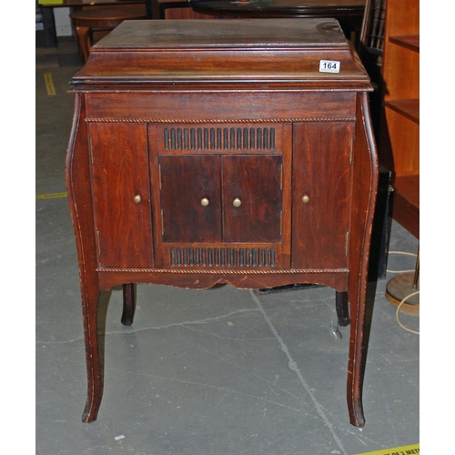 164 - Apollo Gramophone in wooden cabinet - Postage/packing not available.