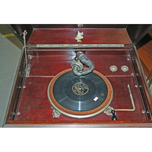 164 - Apollo Gramophone in wooden cabinet - Postage/packing not available.