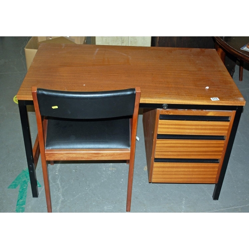175 - Vintage Abbess style desk and chair - Postage/packing not available.